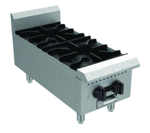 Serv-Ware SHPS-12-LP-SA - Serv-Ware - Gas Cooking - 12" Two (2) Burner Hot Plate - Liquid Propane - Dimensions: 12" W x 27.2"
