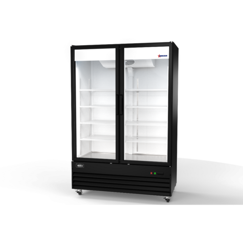 Omcan 50124 (RE-CN-54R-HC) Merchandiser Refrigerator Reach-in Two-section