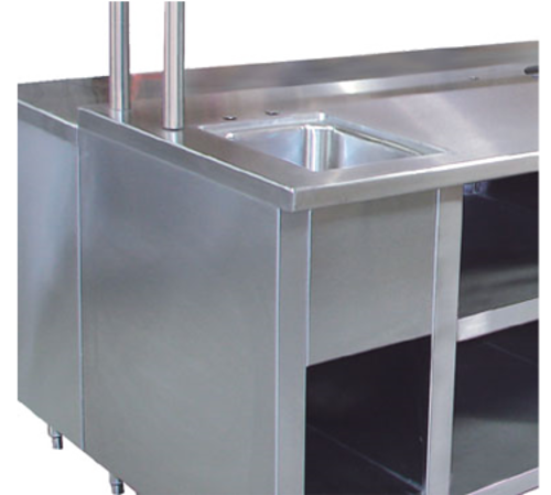 Advance Tabco TA-92 - Apron in front of sink or drop in (per linear foot) (note: use TA-27 if control panel mounting is