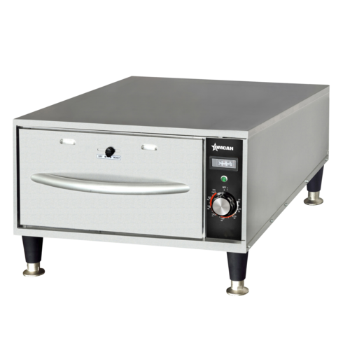 Omcan 47546 20 Inch Freestanding Electric Warming Drawer Stainless Steel