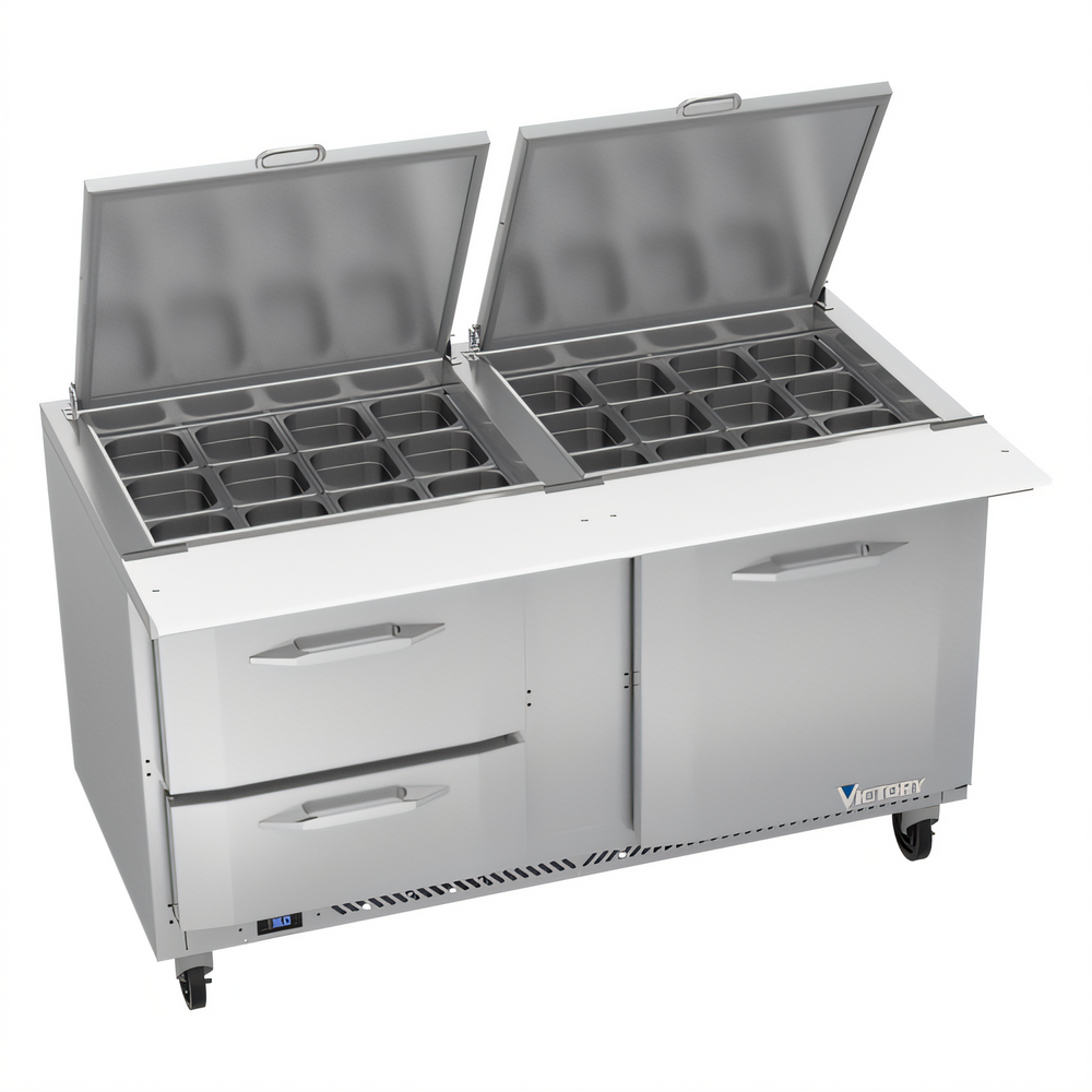 Victory VSPD60HC-24B-2 UltraSpec™ Refrigerated Prep Tables