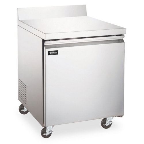Omcan 50094 27 Inch One Section Freezer 5 cu ft Capacity Stainless Steel and Automatic Defrost