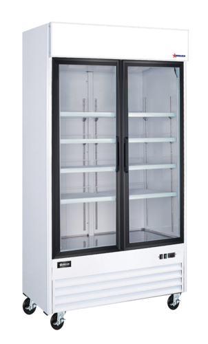 Omcan 50126 (RE-CN-0039-HC-SW) Merchandiser Refrigerator Reach-in Two-section