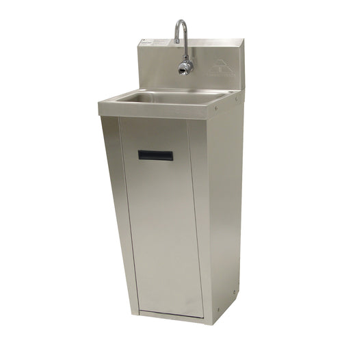 Advance Tabco 7-PS-91 - Hand Sink, pedestal mounted base, 14" wide x 10" front-to-back x 5" deep bowl, 20 gauge 304