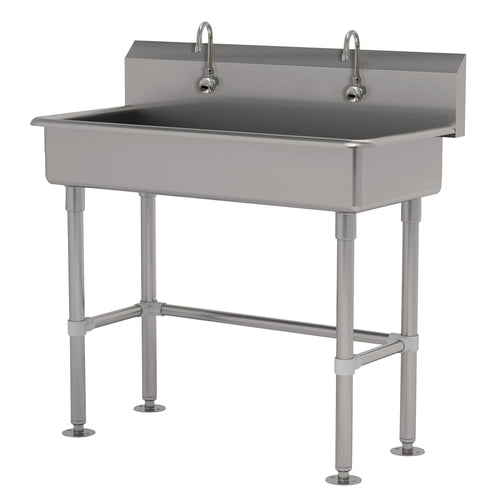 Advance Tabco FS-FM-40EFADA - Multiwash Hand Sink, splash mount faucet provision, with stainless steel legs and flanged feet,