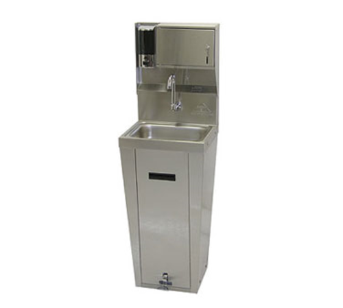 Advance Tabco 7-PS-95 - Hand Sink, pedestal mounted base, 14" wide x 10" front-to-back x 5" deep bowl, 20 gauge 304