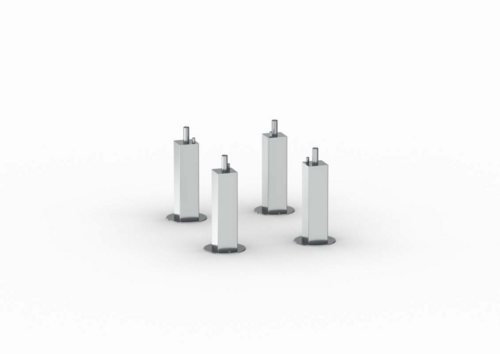 RATIONAL 60.31.524 - Feet Kit, (4) stainless steel flanged feet for secure anchoring for 2-XS and 2-S (not