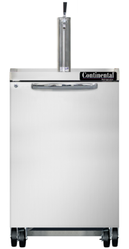 Continental Refrigerator KC24NSS - Draft Beer Cooler, 24" wide, 8.0 cubic feet, (1) barrel or straight wall keg capacity, stainless