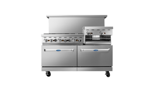 Atosa USA, Inc. AGR-6B-24RGB-LP - CookRite Range, LP gas, 60"W x 31-1/2"D x 57-1/2"H, (6) 32,000 BTU open burners, (1) 24"W raised