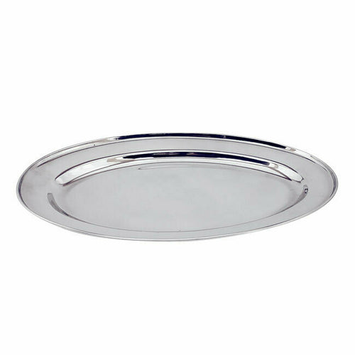 Omcan 80805 - 11 3/4” x 7 7/8” Stainless Steel Oval Platter (Qty Break = 12 ea)