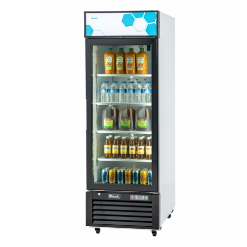 Migali C-12RM-HC 24" 1-Section Merchandiser Refrigerator in White, with Glass Door, 12.0 cu. ft.
