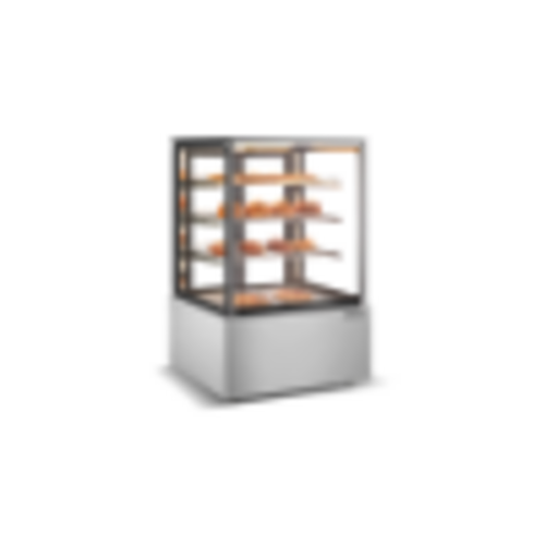 Omcan 48390 37 Inch Heated Display Case Electric Floor Model Stainless Steel