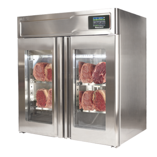 Omcan 45143 43 Inch Meat Aging Cabinet Floor Model Stainless Steel with 2 Shelves