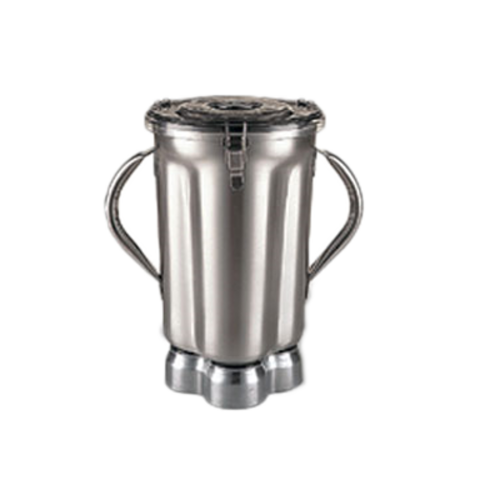 Waring CAC72 - Blender Container, 128 oz., two handle, with clear lid & stainless steel blade, stainless steel,