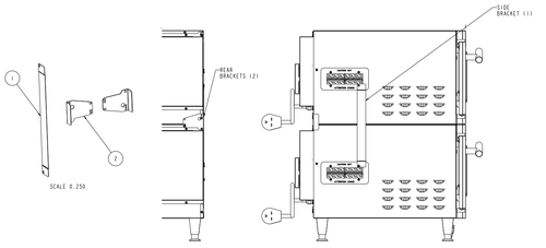 Ovention OVNTN-STK-12 - Stacking Kit for MILO-16 up to 3-decks, one each required for 2nd and 3rd decks
