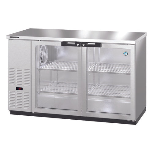 Hoshizaki BB59-G-S - Refrigerated Back Bar Cooler, reach-in, two-section, side mount self-contained refrigeration,