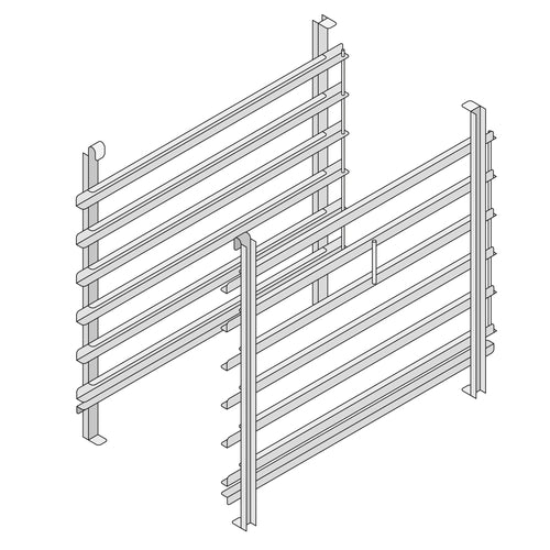 RATIONAL 60.61.430 - Hinging Rack, type 61, (6) supporting rails, rail distance 2-5/8