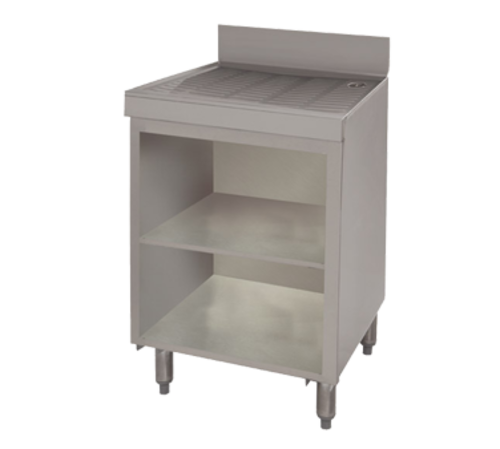 Advance Tabco CRD-2BM-X - Special Value Drainboard, open cabinet base with mid-shelf, 24