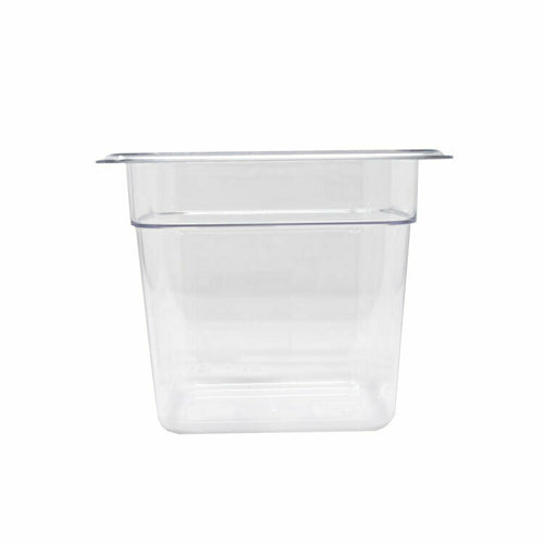 Omcan 80048 - (80048) Food Pan, 1/6 size, 6-15/16" x 6-3/8" x 5-7/8" deep, clear polycarbonate, NSF (Qty Break =