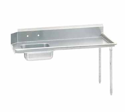 Advance Tabco DTS-S70-84R - Straight-Soil Dishtable, attaches to right of dish machine operator, 10-1/2"H backsplash, with