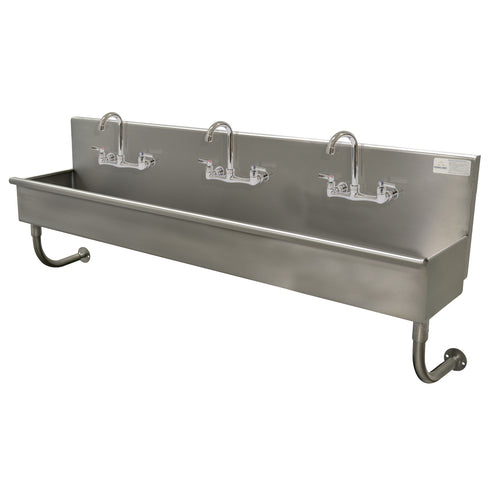 Advance Tabco 19-18-60-F - Multiwash Hand Sink, wall mounted, includes (3) faucets, 60