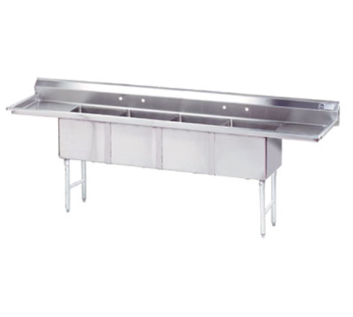 Advance Tabco FS-4-2028-24RL - Fabricated Sink, 4-compartment, 24