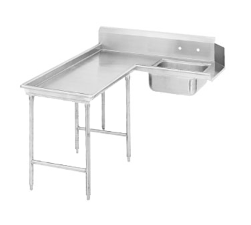 Advance Tabco DTS-G70-48L - Island-Soil Dishtable, L-shaped, attaches to left of dish machine operator, 10-1/2"H backsplash one