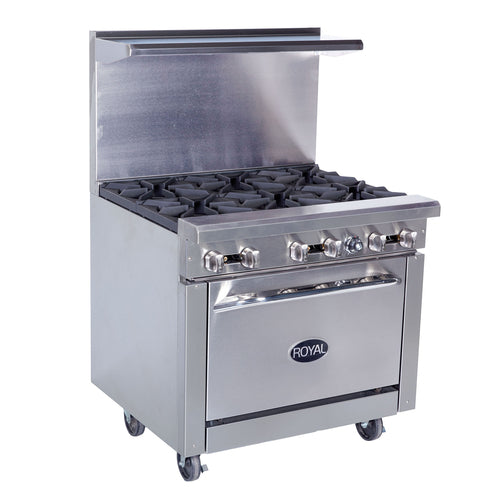 Royal Range of California RR-6 - (QUICK SHIP) (CONTACT YOUR LOCAL DISTRIBUTOR FOR SPECIAL PRICING) Restaurant Range, gas, 36