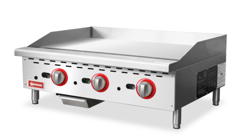 Omcan 47372 36 Inch Griddle Gas Countertop with 3 Burners 84000 BTU