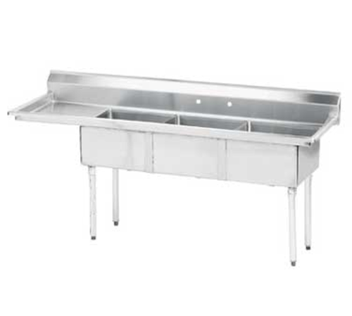 Advance Tabco FE-3-1812-18L-X - Special Value Fabricated Sink, 3-compartment, 18
