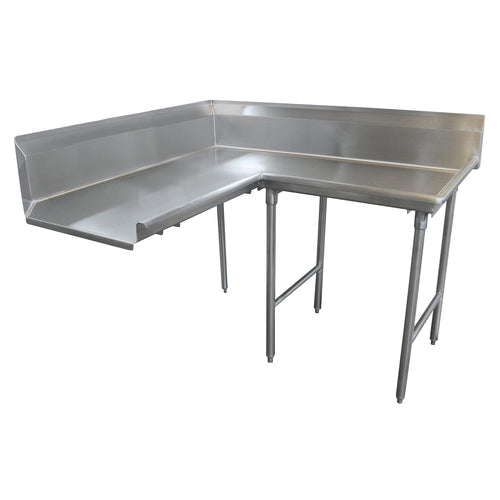 Advance Tabco DTC-K70-144R - Korner Clean Dishtable, L-shaped, attaches to right of dish machine operator, 10-1/2" backsplash,
