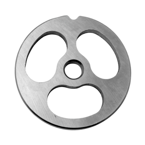 Omcan 47758 - (47758) Kidney Plate, #22, (3) holes, (1) notch, without hub for meat grinder, stainless steel