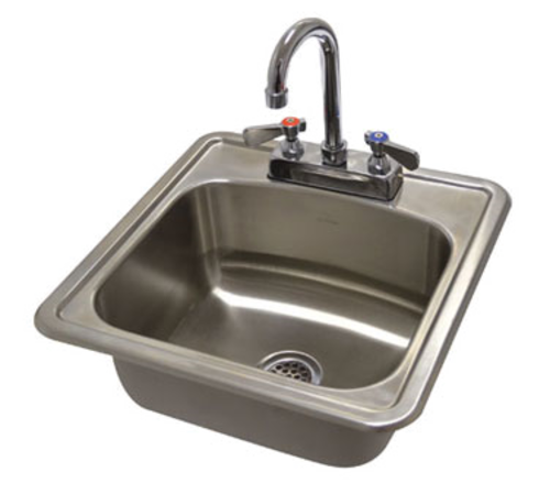 Advance Tabco DI-1-1515 - Special Value Drop-In Sink, 1-compartment, 15"W x 15"D x 6" deep (overall), 12-1/4" wide x 10-1/4"