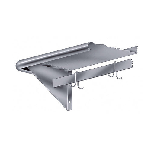 Advance Tabco PS-12-132 - Shelf with Pot Rack, wall-mounted, 132