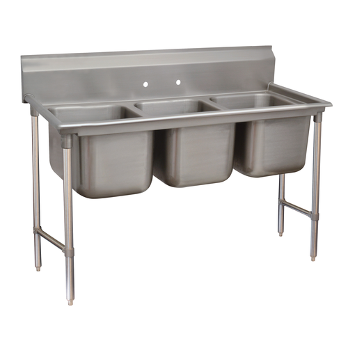 Advance Tabco T9-3-54-X - Special Value Regaline Sink, 3-compartment, 20