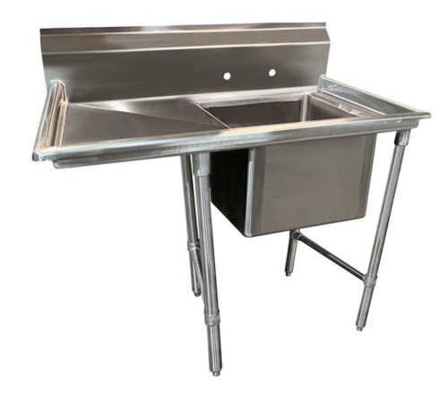 Advance Tabco 93-21-20-36L - Regaline Sink, 1-compartment, with left-hand drainboard, 20" front-to-back x 20" W compartment, 12"