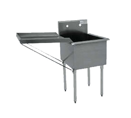 Advance Tabco N-5-48 - Drainboard, 21" x 48", square corner sinks only, 18 gauge 430 stainless steel construction, support