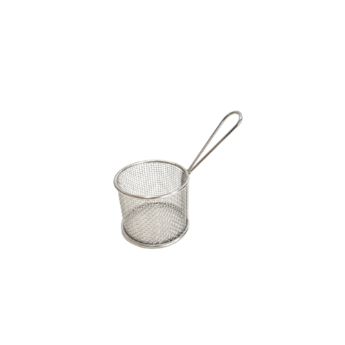 Omcan 81173 - (81173) Mini Serving Basket, round, 3-3/4″ x 2-7/8″, stainless steel, dishwasher-safe