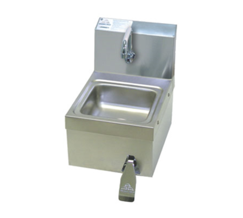 Advance Tabco 7-PS-63 - Hand Sink, wall mounted with skirt, 9" wide x 9" front-to-back x 5" deep bowl, Deep Drawn™ sink
