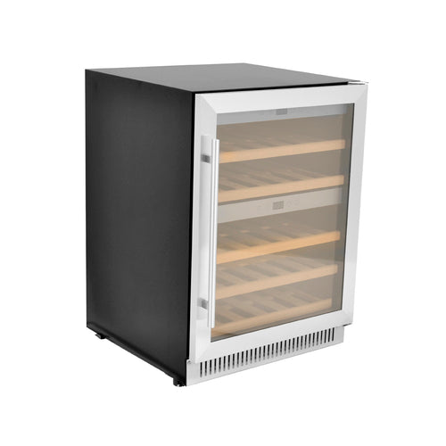 Omcan 45260 23 Inch Self-contained Wine Cooler with 40 Bottle Capacity Black