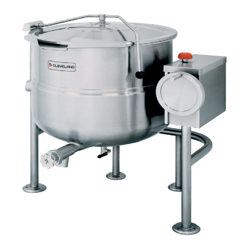 Cleveland Range KDL150T - Kettle, direct steam, tilting, 150-gallon capacity, 2/3 steam jacket design, mounted on open