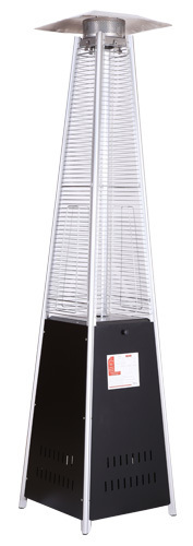 Omcan 47878 Propane Patio Heater Pyramid-style Gas 42000 BTU Stainless Steel
