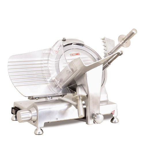 Omcan 41711 21 Inch Manual Gravity Feed Meat Slicer with 10 Inch Knife
