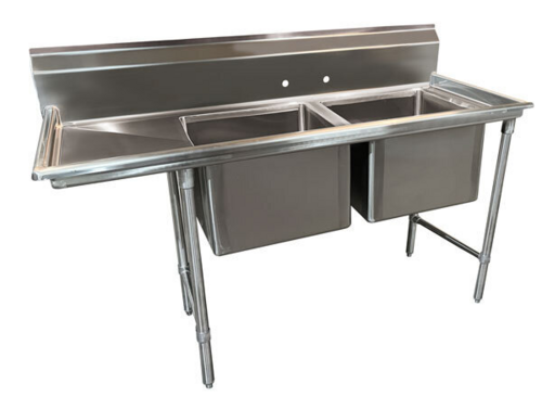 Advance Tabco 9-42-48-24L - Regaline Sink, 2-compartment, with left-hand drainboard, 24" front-to-back x 24"W sink
