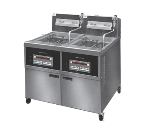 Henny Penny OFE342.0 - OFE-342 Open Fryer, electric, 2 wells, 80 pound fat and 18 pound food capacity per well, stainless