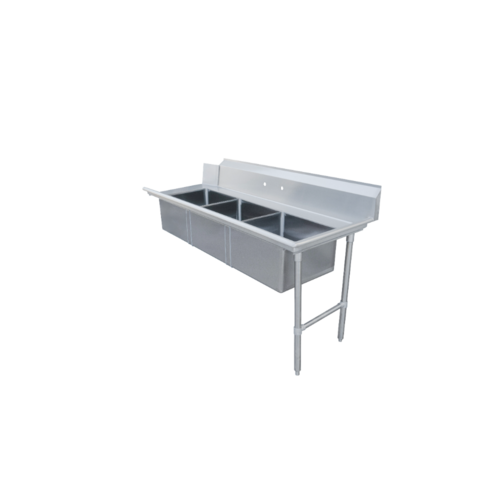 Omcan 48496 72 Inch Soiled Dishtable Right to Left Operation Stainless Steel
