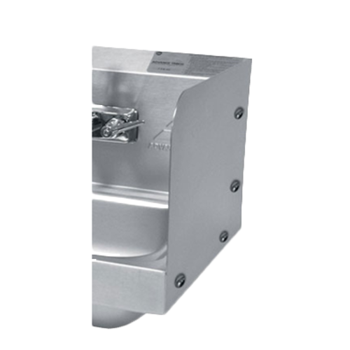 Advance Tabco 7-PS-27 - Bolted Side Splash, 7-3/4"H (installed height), for hand sinks with 14" wide x 10" front-to-back