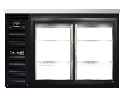 Continental Refrigerator BB50NSGDPT - Back Bar Cooler, pass-thru, 50" wide, 34-3/4" high, 16.0 cubic feet, front breathing, stainless