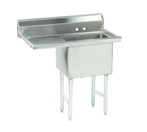 Advance Tabco FS-1-1818-18L - Fabricated Sink, 1-compartment, 18" left drainboard, bowl size 18" x 18" x 14" deep, 14 gauge 304