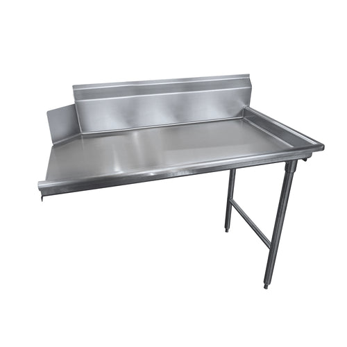 Advance Tabco DTC-S70-72R - Dishtable, clean, straight design, attaches to right of dish machine operator, 10-1/2"H backsplash,